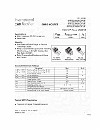 DataSheet IRFS23N20D pdf