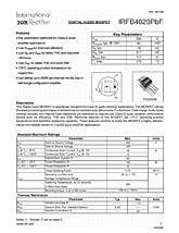 DataSheet IRFB4020PBF pdf