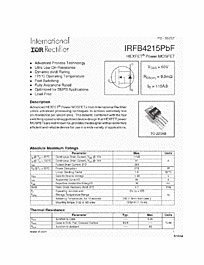 DataSheet IRFB4215 pdf