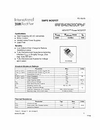 DataSheet IRFB42N20D pdf