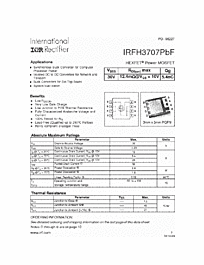 DataSheet IRFH3707PbF pdf
