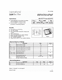 DataSheet IRFH7914PbF pdf