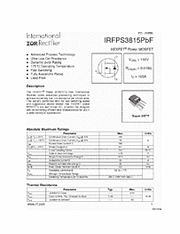 DataSheet IRFPS3815 pdf