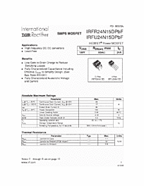 DataSheet IRFR24N15D pdf