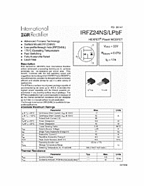 DataSheet IRFZ24NS pdf