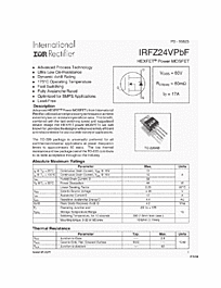 DataSheet IRFZ24V pdf