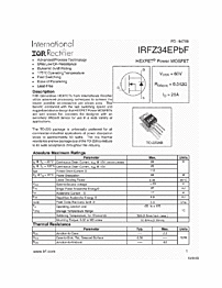 DataSheet IRFZ34E pdf