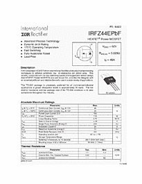 DataSheet IRFZ44E pdf