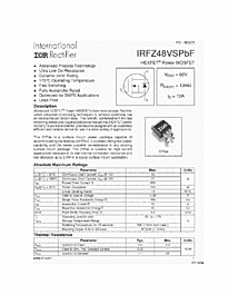 DataSheet IRFZ48VS pdf