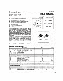 DataSheet IRL540NS pdf