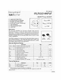 DataSheet IRLU014N pdf