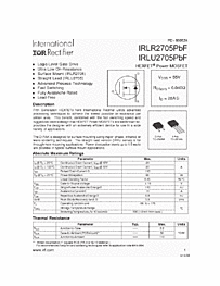 DataSheet IRLU2705 pdf