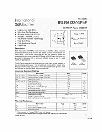 DataSheet IRLU3303 pdf