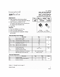 DataSheet IRLU7833 pdf