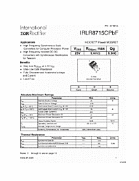 DataSheet IRLR8715CPBF pdf