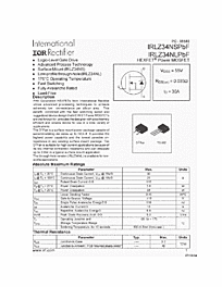 DataSheet IRLZ34NL pdf