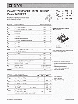 DataSheet IXFN140N20P pdf