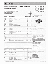 DataSheet IXFN200N10P pdf