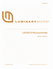 DataSheet LM3S815 pdf