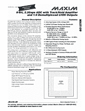 DataSheet MAX109 pdf