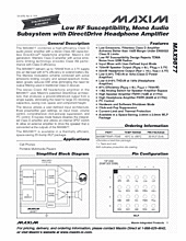 DataSheet MAX9877 pdf