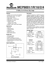 DataSheet MCP6001R pdf