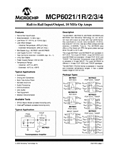 DataSheet MCP6021R pdf