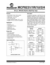 DataSheet MCP6231U pdf