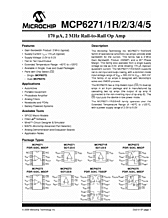 DataSheet MCP6271R pdf