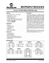 DataSheet MCP6291R pdf