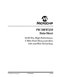 DataSheet PIC18F87J10 pdf
