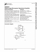 DataSheet LMC6041 pdf