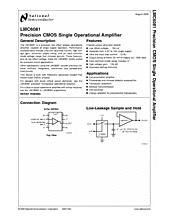 DataSheet LMC6081 pdf