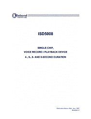 DataSheet ISD5008 pdf