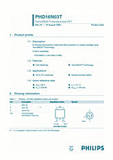 DataSheet PHD16N03T pdf