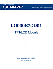 DataSheet LQ030B7DD01 pdf