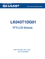 DataSheet LQ043T1DG01 pdf