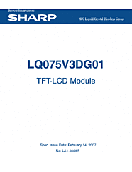 DataSheet LQ075V3DG01 pdf