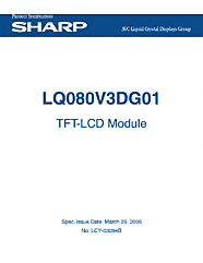 DataSheet LQ080V3DG01 pdf