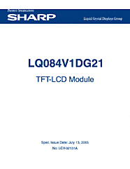 DataSheet LQ084V1DG21 pdf