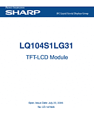 DataSheet LQ104S1LG31 pdf