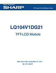 DataSheet LQ104V1DG21 pdf
