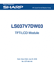 DataSheet LS037V7DW03 pdf