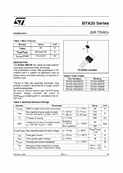 DataSheet BTA20-700CW pdf