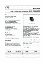 DataSheet LIS331DL pdf