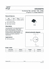 DataSheet STD45NF75 pdf