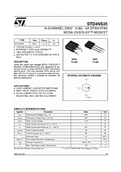 DataSheet STD4NS25 pdf