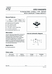 DataSheet STE110NS20FD pdf