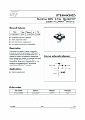 DataSheet STE40NK90ZD pdf