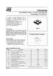 DataSheet STE53NC50 pdf